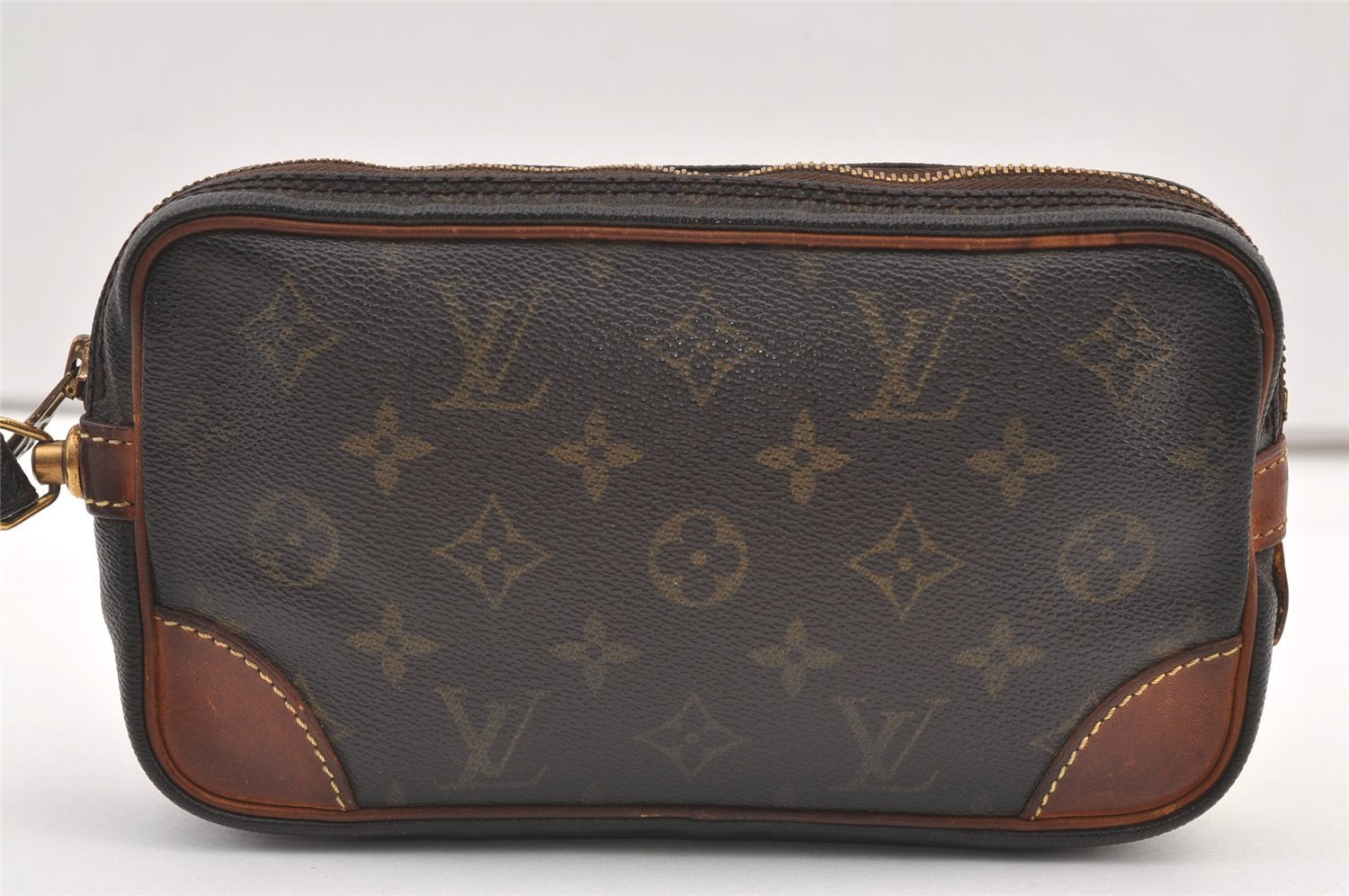 Authentic Louis Vuitton Monogram Marly Dragonne PM M51827 Clutch Hand Bag 1577K