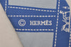 Authentic HERMES Twilly Scarf "BOLDUC RIBBON" Silk Light Blue 1578J