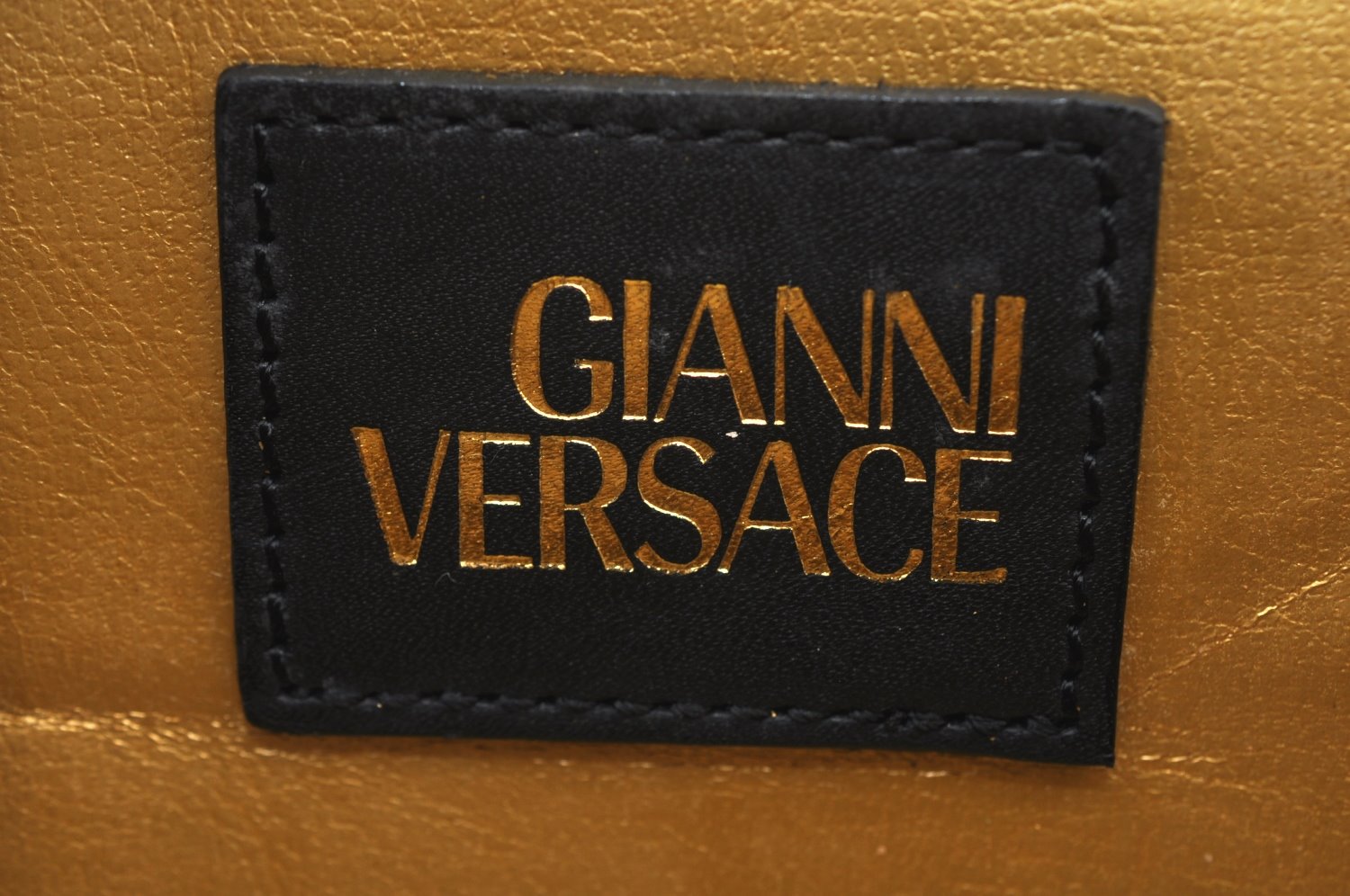 Authentic Gianni Versace Sunburst Flower Vanity Bag PVC Leather Yellow 1579I