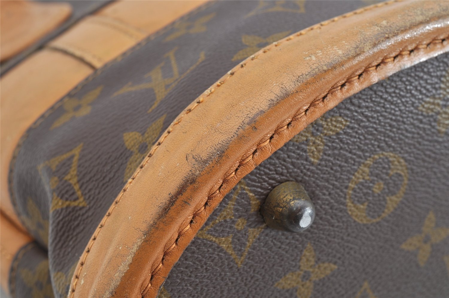 Authentic Louis Vuitton Monogram Bucket PM Shoulder Tote Bag USA Model LV 1579K