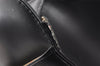 Authentic BURBERRY Vintage Leather Canvas Hand Bag Black 1580I