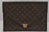 Authentic Louis Vuitton Monogram Poche Plate Documents Case M53522 LV 1581J