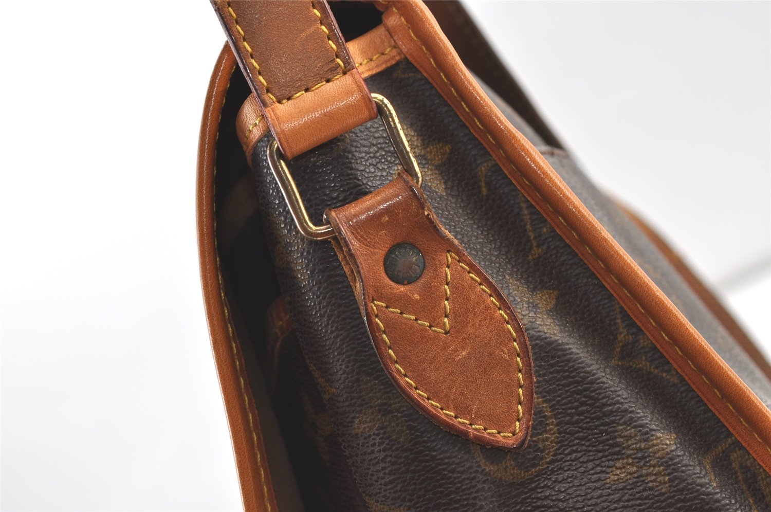 Authentic Louis Vuitton Monogram Gibeciere GM Shoulder Cross Bag M42246 LV 1581K