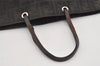Authentic FENDI Zucca Vintage Tote Hand Bag Purse Nylon Leather Brown 1583I
