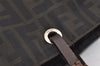 Authentic FENDI Zucca Vintage Tote Hand Bag Purse Nylon Leather Brown 1583I