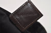 Authentic FENDI Zucca Vintage Tote Hand Bag Purse Nylon Leather Brown 1583I
