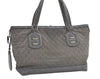 Authentic GUCCI Vintage Shoulder Tote Bag GG Neoprene Leather 241101 Gray 1583J