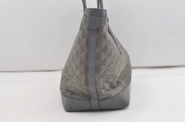 Authentic GUCCI Vintage Shoulder Tote Bag GG Neoprene Leather 241101 Gray 1583J