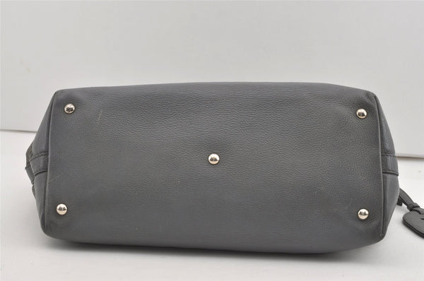 Authentic GUCCI Vintage Shoulder Tote Bag GG Neoprene Leather 241101 Gray 1583J