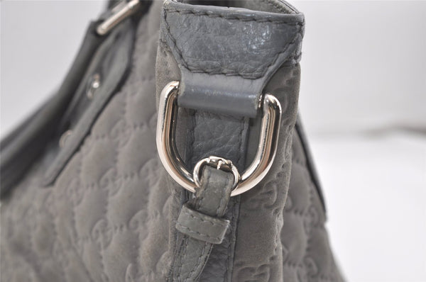 Authentic GUCCI Vintage Shoulder Tote Bag GG Neoprene Leather 241101 Gray 1583J