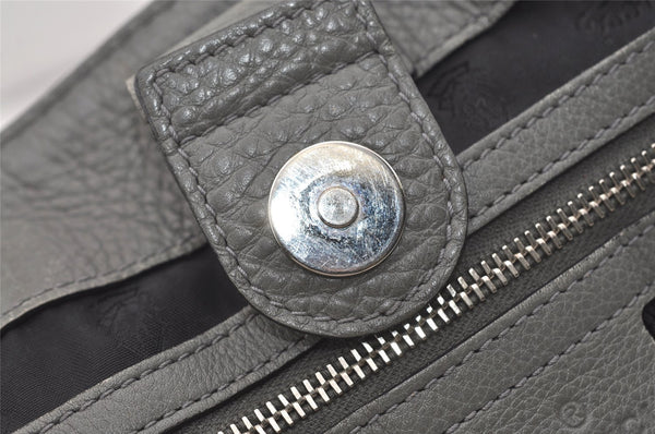 Authentic GUCCI Vintage Shoulder Tote Bag GG Neoprene Leather 241101 Gray 1583J