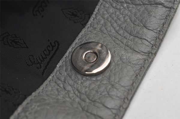Authentic GUCCI Vintage Shoulder Tote Bag GG Neoprene Leather 241101 Gray 1583J