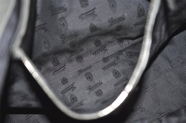 Authentic GUCCI Vintage Shoulder Tote Bag GG Neoprene Leather 241101 Gray 1583J