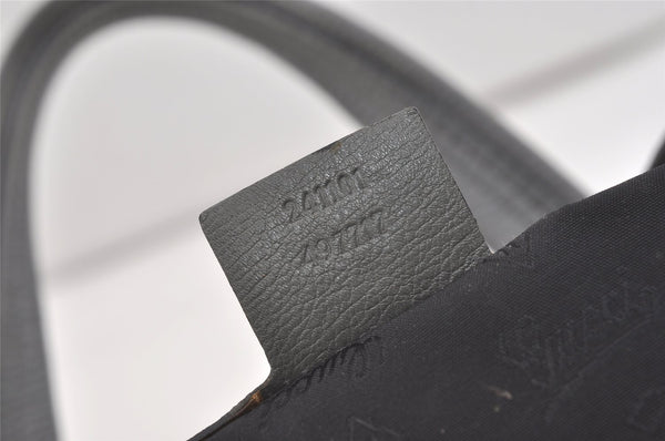 Authentic GUCCI Vintage Shoulder Tote Bag GG Neoprene Leather 241101 Gray 1583J