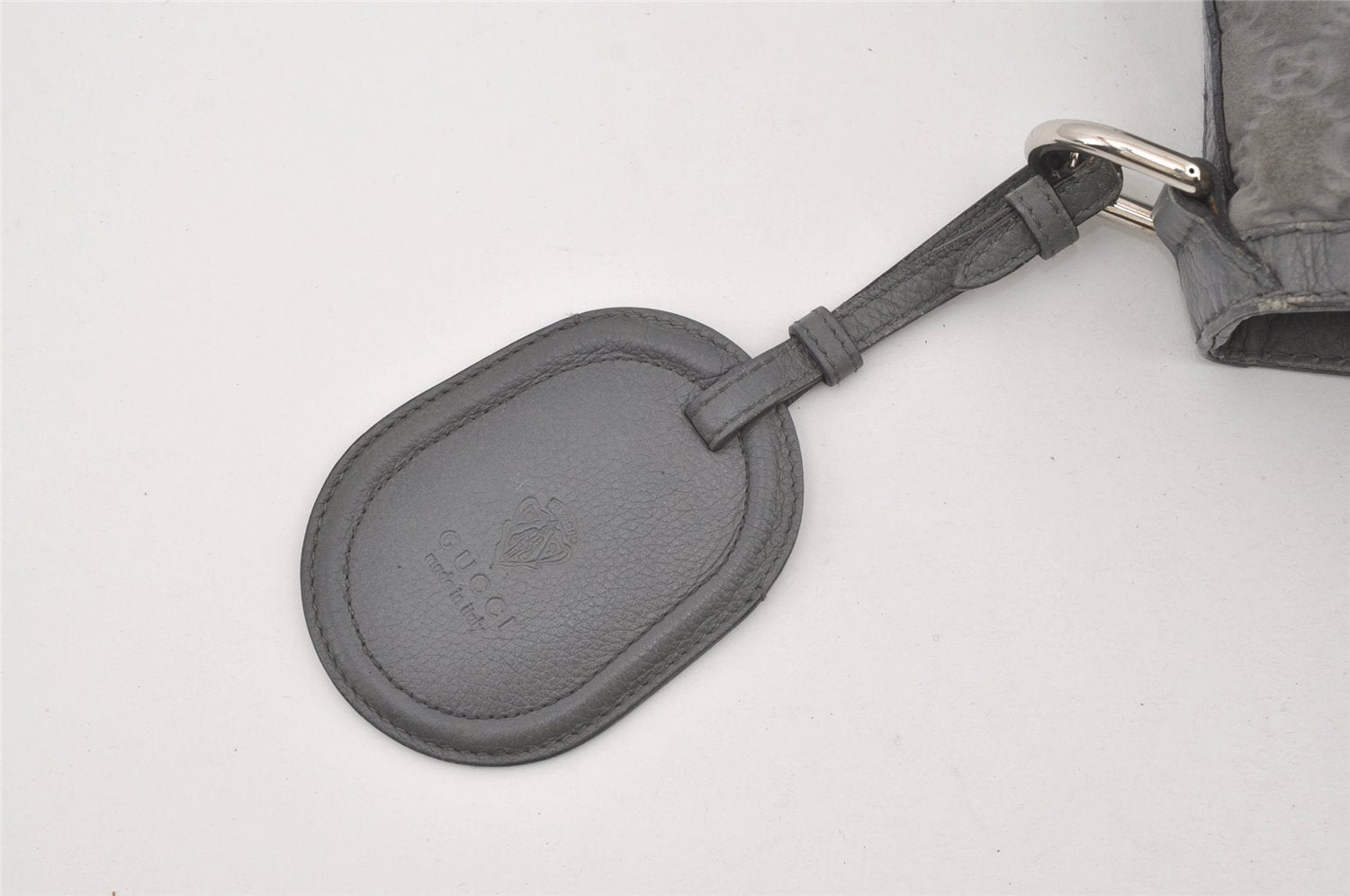 Authentic GUCCI Vintage Shoulder Tote Bag GG Neoprene Leather 241101 Gray 1583J