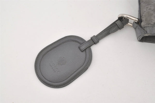 Authentic GUCCI Vintage Shoulder Tote Bag GG Neoprene Leather 241101 Gray 1583J