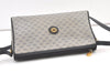 Authentic GUCCI Micro GG PVC Leather Shoulder Cross Body Bag Navy Blue 1583K