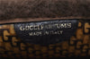 Authentic GUCCI Web Sherry Line Clutch Hand Bag Purse Suede Leather Brown 1584K