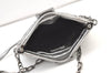 Authentic MIU MIU Matelasse Leather Chain Shoulder Cross Bag Purse Silver 1586K