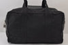 Authentic PRADA Nylon Leather 2Way Travel Boston Bag VS001S Black 1587K