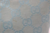 Authentic GUCCI Hand Bag Pouch Purse GG Canvas Leather 0391103 Blue 1588I