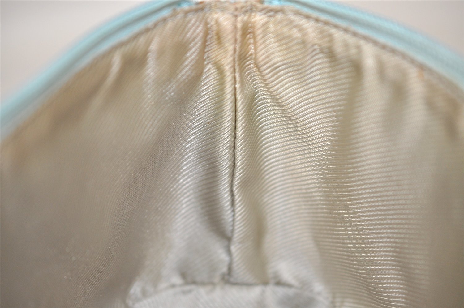 Authentic GUCCI Hand Bag Pouch Purse GG Canvas Leather 0391103 Blue 1588I