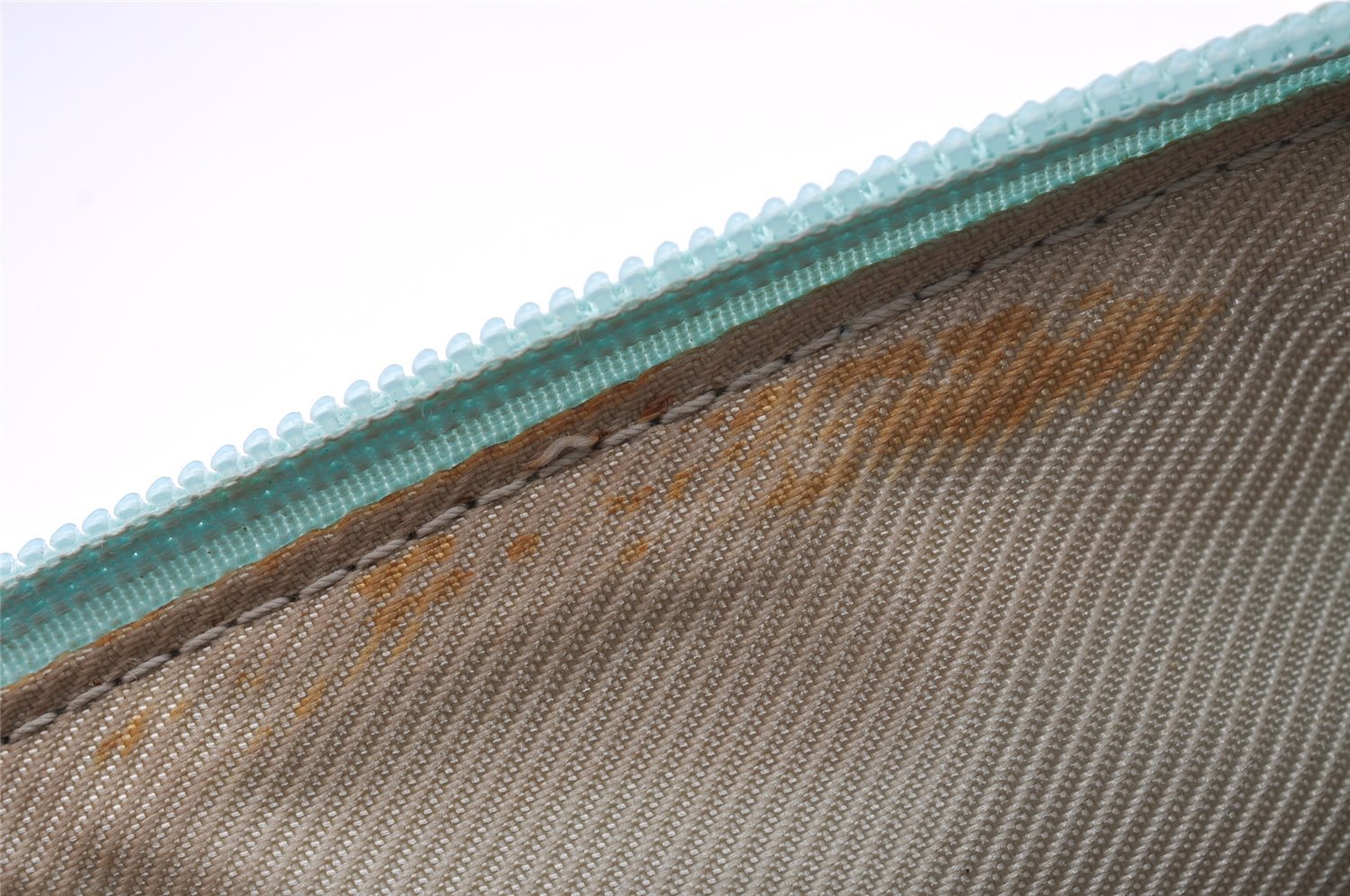 Authentic GUCCI Hand Bag Pouch Purse GG Canvas Leather 0391103 Blue 1588I