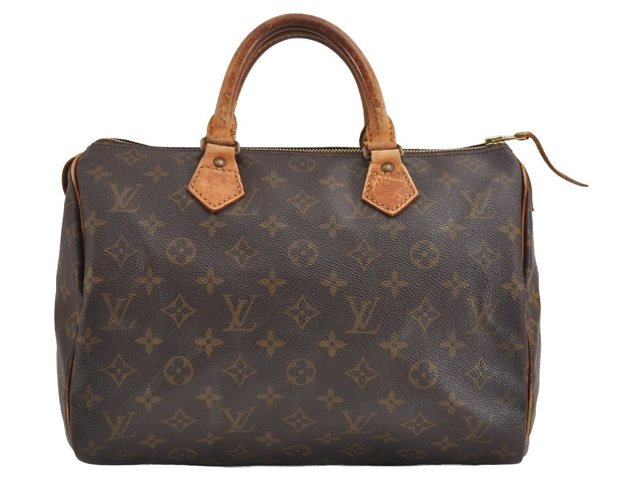Authentic Louis Vuitton Monogram Speedy 30 Hand Boston Bag M41526 LV 1589J