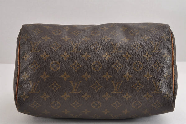 Authentic Louis Vuitton Monogram Speedy 30 Hand Boston Bag M41526 LV 1589J