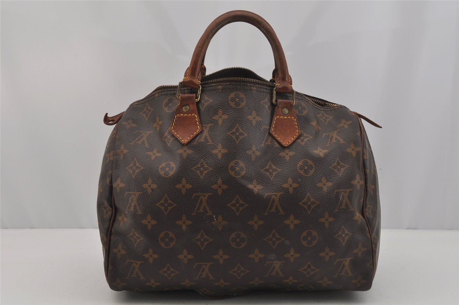 Authentic Louis Vuitton Monogram Speedy 30 Hand Boston Bag M41526 LV Junk 1590J