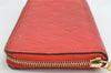 Auth Louis Vuitton Monogram Empreinte Portefeuille Secret Long Wallet Red 1590K