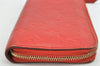 Auth Louis Vuitton Monogram Empreinte Portefeuille Secret Long Wallet Red 1590K