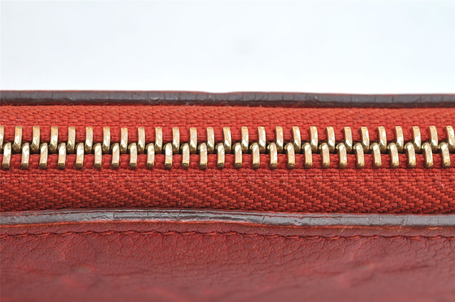 Auth Louis Vuitton Monogram Empreinte Portefeuille Secret Long Wallet Red 1590K