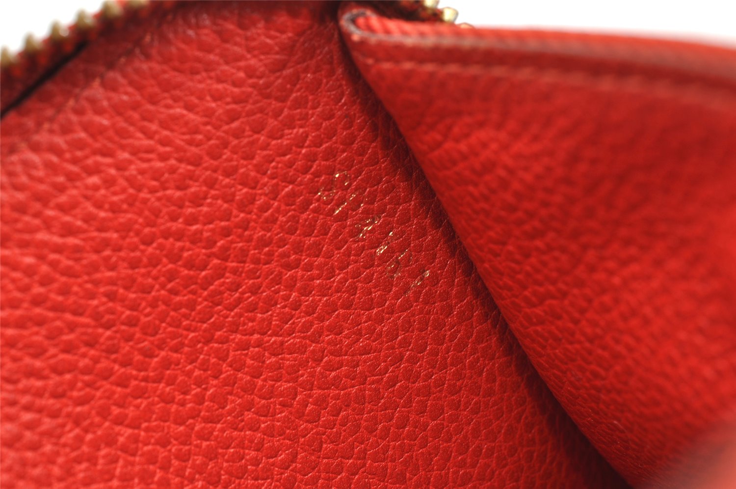 Auth Louis Vuitton Monogram Empreinte Portefeuille Secret Long Wallet Red 1590K