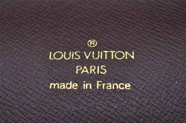 Authentic Louis Vuitton Taiga Vintage Documents Case Purple M99087 LV 1591I