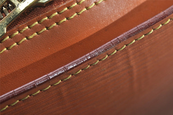 Authentic Louis Vuitton Epi Sorbonne Hand Business Bag Brown M54513 LV 1592I