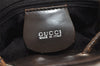 Authentic GUCCI Bamboo Shoulder Hand Bag Nylon Leather Khaki Green Brown 1594I