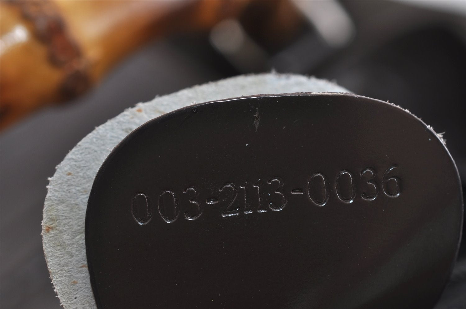 Authentic GUCCI Bamboo Shoulder Hand Bag Nylon Leather Khaki Green Brown 1594I