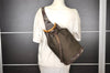 Authentic GUCCI Bamboo Shoulder Hand Bag Nylon Leather Khaki Green Brown 1594I