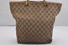Authentic GUCCI Shoulder Tote Bag GG Canvas Leather 0021098 Brown Junk 1595K