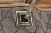 Authentic GUCCI Shoulder Tote Bag GG Canvas Leather 0021098 Brown Junk 1595K