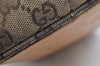 Authentic GUCCI Shoulder Tote Bag GG Canvas Leather 0021098 Brown Junk 1595K