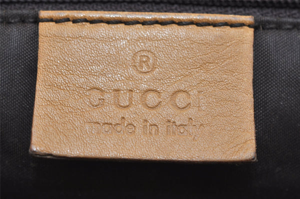 Authentic GUCCI Shoulder Tote Bag GG Canvas Leather 0021098 Brown Junk 1595K