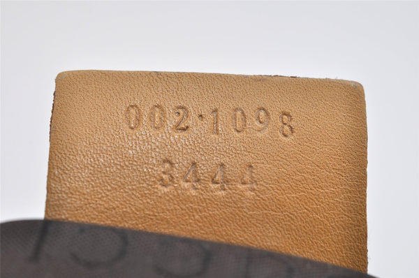 Authentic GUCCI Shoulder Tote Bag GG Canvas Leather 0021098 Brown Junk 1595K