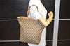 Authentic GUCCI Shoulder Tote Bag GG Canvas Leather 0021098 Brown Junk 1595K