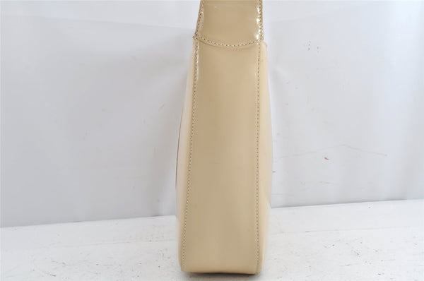 Authentic GUCCI Vintage Shoulder Bag Purse Enamel White Cream Junk 1596K