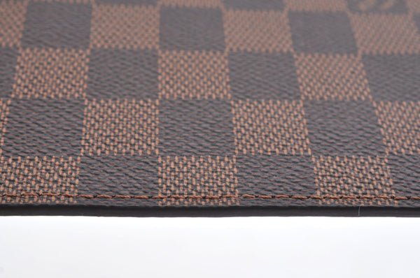 Authentic Louis Vuitton Damier Neverfull Pouch Purse Clutch Bag LV 1598I