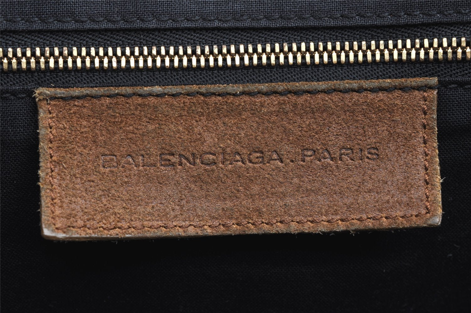 Authentic BALENCIAGA Hand Boston Bag Purse Suede Leather 163530 Brown 1599K