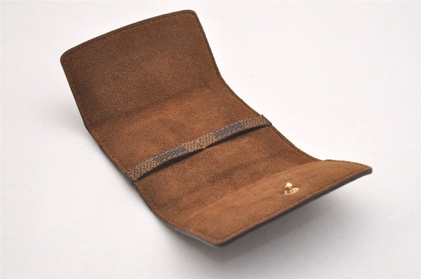 Authentic Louis Vuitton Damier Cufflinks Accessory Case Pouch M64681 LV 1600I