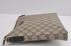 Authentic GUCCI Vintage Clutch Hand Bag Purse GG PVC Leather 523293 Brown 1600J